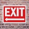 Signmission Exit Sign, Plastic, 14 in W, 10 in H, Exit with Left Arrow OS-2PACK-MISC-P-1014-L-19487 - alternate 4